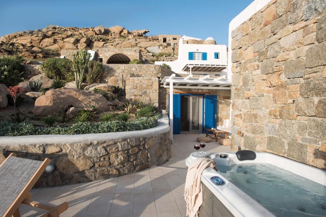 Ferienwohnung Gorgeous Studio In Cycladic Architecture Overlooking The Aegean Houlakia  Exterior foto