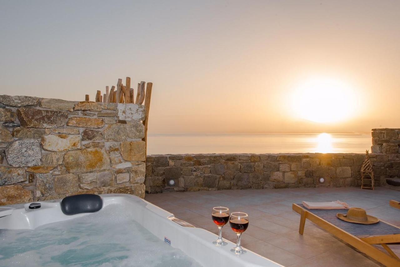 Ferienwohnung Gorgeous Studio In Cycladic Architecture Overlooking The Aegean Houlakia  Exterior foto