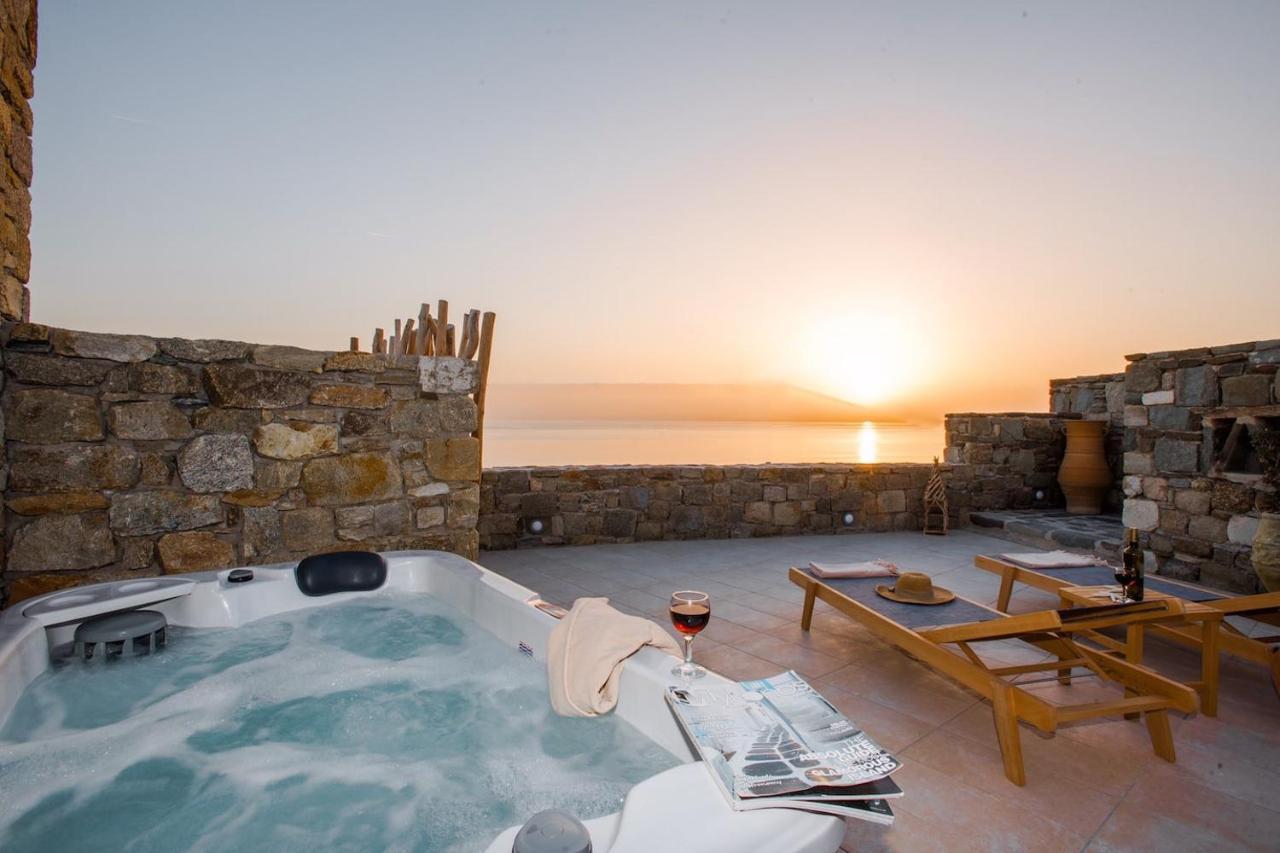 Ferienwohnung Gorgeous Studio In Cycladic Architecture Overlooking The Aegean Houlakia  Exterior foto